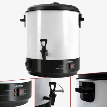 ПЛИТА НАГРЕВАТЕЛЬ ДЛЯ ВОДЫ ВИНО КОФЕ ЧАЙ 28л 2500 Вт + ЩИПЦЫ FUNNER