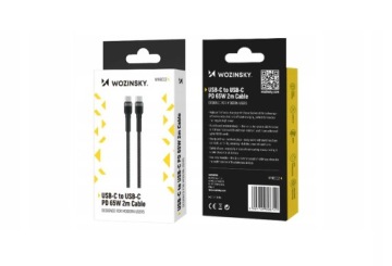 КАБЕЛЬ WOZINSKY ПЛЕТЕННЫЙ КАБЕЛЬ ДЛЯ ЗАРЯДКИ USB-C / USB-C PD 65 Вт 2 м