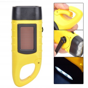 Светодиодный портативный фонарик с динамо-машиной и рукояткой