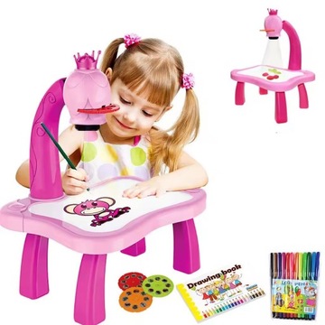 ПРОЕКТОР ДЛЯ ОБУЧЕНИЯ РИСОВАНИЮ КРЕАТИВНЫЙ РОЗОВЫЙ ДЛЯ ДЕТЕЙ В ПОДАРОК