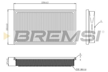 BREMSI FA1127 FILTR VZDUCHU