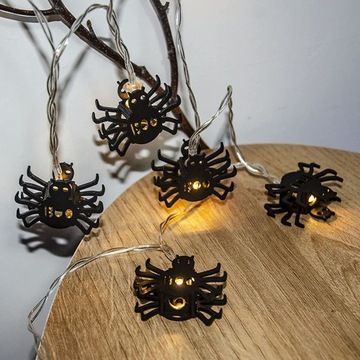 SPIDER LIGHTS 10 СВЕТОДИОДНЫХ ГИРЛЯНД ДЛЯ СТРАШНЫХ УКРАШЕНИЙ НА ХЭЛЛОУИН