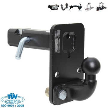 БУКСИРОВОЧНЫЙ КРЮК США ПЕРЕХОДНИК ШАРИКОВЫЙ 51x51 мм РЕГУЛИРОВКА