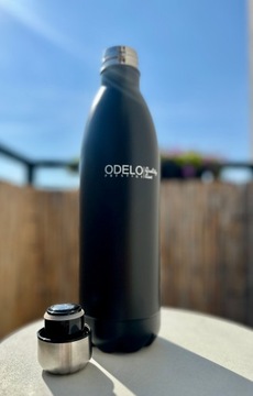 Butelka termiczna termos czarny mat stal 1000ml kawa woda herbata 24h