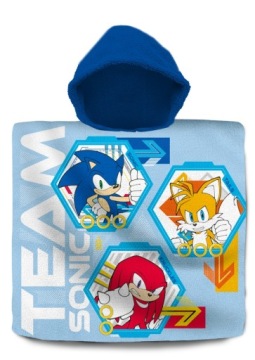 Накидка з капюшоном Пончо 120x60 см Пончо синій рушник SONIC
