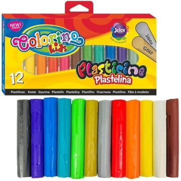 PLASTELINA DO LEPIENIE MIĘKKA ZŁOTA SREBRNA 12