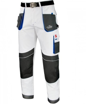SPODNIE ROBOCZE DO PASA OXFORD WHITE BIAŁE r.60