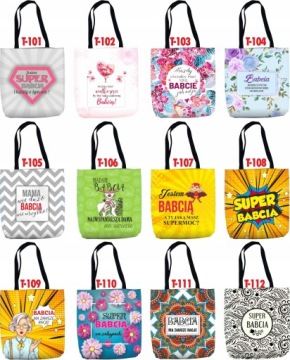 Сумка-шоппер, подарок на День бабушки.