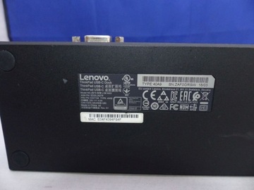 LENOVO DK1633 СТАНЦИЯ USB-C НОУТБУК 40A9 + БЛОК ПИТАНИЯ 90 Вт 40A90090EU DisplayPort