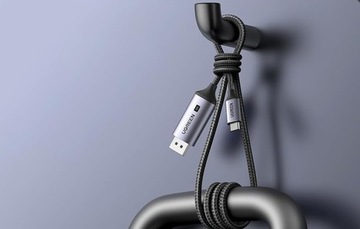 КАБЕЛЬ UGREEN THUNDERBOLT USB-C К ДИСПЛЕЕВОМУ ПОРТУ, 8K, 60 ГЦ, ПЛЕТЕНЫЙ КАБЕЛЬ, 3 М
