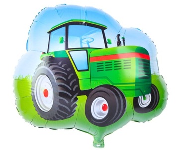 Balon foliowy TRAKTOR zielony ciągnik pojazd farma urodziny 65cm dekoracja