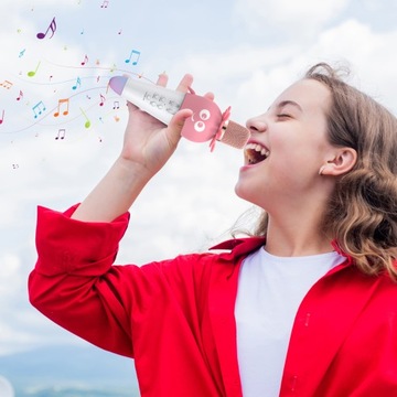 Mikrofon z głośnikiem Bluetooth karaoke dla dzieci