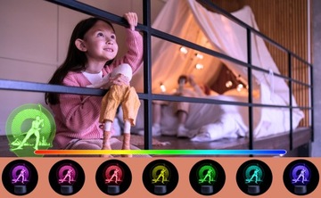 3D светодиодная ночная настольная лампа для беговых лыж