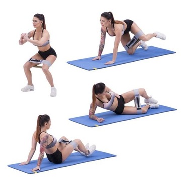 СЕРЫЙ РЕГУЛИРУЕМЫЙ НАБЕДРО ДЛЯ УПРАЖНЕНИЙ Эластичный, ПРОЧНЫЙ