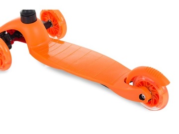 HULAJNOGA TRÓJKOŁOWA DLA DZIECI TOBBI-TOYS BALANSOWA KOŁA LED POMARAŃCZOWA