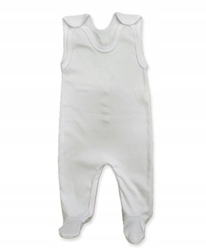 ŚPIOCHY śpioszki ROZPINANE 68 PIŻAMKA niemowlęca PAJAC BIAŁY