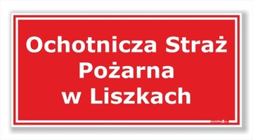 OSP dowolne miasto - BHP duża Naklejka ODBLASKOWA