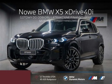 BMW X5 G05 SUV Facelifting 3.0 40i 381KM 2025 BMW X5 xDrive40i 381 KM mHEV - HarmanKardon - Kamera 360 - Pneumatyka 3.0