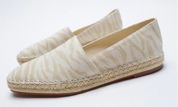 ZARA BEŻOWE WIELOBARWNE ESPADRYLE BUTY JUTY 36