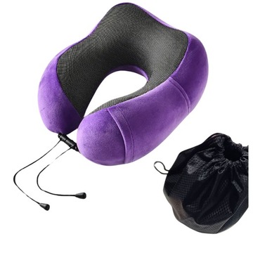 ПОДУШКА ПУТЕШЕСТВЕННАЯ, ТУРИСТИЧЕСКАЯ, ТЕМНО-ФИОЛЕТОВАЯ