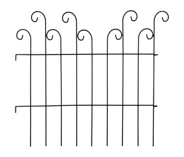 Metalowy płotek ogrodowy S, ogrodzenie,palisada P6