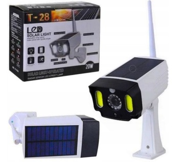 2w1 Atrapa kamery monitoringowej solarna antena nowość czujnik ruchu lampa