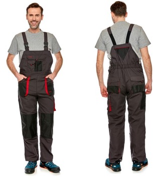 Spodnie robocze ogrodniczki CLASSIC RED 44/XS