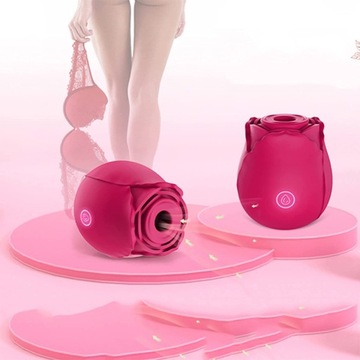 МАССАЖЕР PLEASURE ROSE, СТИМУЛЯР ДЛЯ СОСАНИЯ КЛИТОРИЗА, ВИБРАТОР - СИЛЬНЫЙ ОРГАЗМ