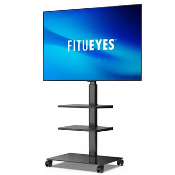 STOJAK POD TELEWIZOR Z KÓŁKAMI 32-60 CALI CZARNY PREMIUM