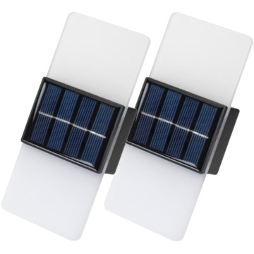 2x Lampka Solarna Ozdobna Ogrodowa LED Kinkiet Oświetlenie Ściany Elewacji