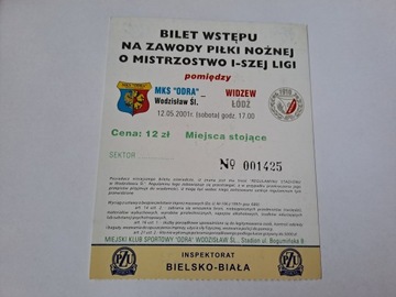 ODRA WODZISŁAW - WIDZEW ŁÓDŹ 12-05-2001