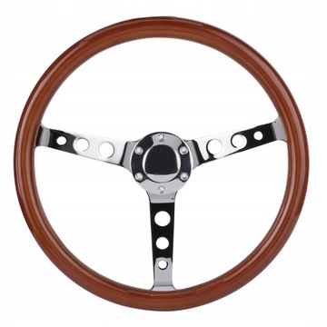 15-calowa 6-otworowa kierownica Retro Mahogany