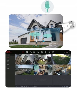 Комплект мониторинга POE IP 5MPx 4 камеры 5MP ПРИЛОЖЕНИЕ ДЛЯ ЗАПИСИ ЗВУКА СЕРЫЙ