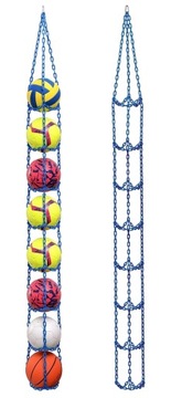 Duży WIESZAK NA 8 PIŁEK Regał x8 NIEBIESKI - FBSYS