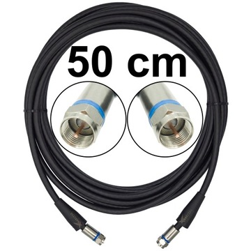 Kabel koncentryczny WTYK F - WTYK F zewnętrzny 50 cm