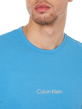 CALVIN KLEIN KOSZULKA MĘSKA NECK LIGHT BLUE r.L