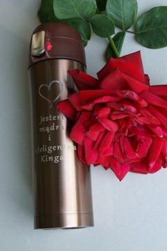 Термос Термокружка с ГРАВИРОВКОЙ, новогодний подарок