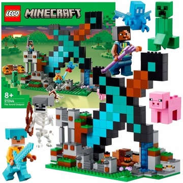 Лего Майнкрафт Кирпичи Майнкрафт Меч Бастион