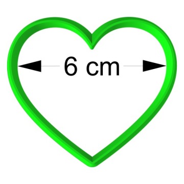 6x Формовочки для пряников ко Дню БАБУШИ И ДЕТИРОВ Сердечки НАБОР СЕРДЦЕВ 4-15см 6шт.