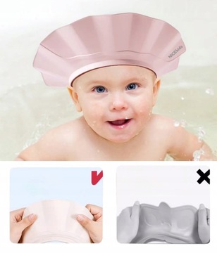 NICEKIDS BATHING ROUNDON, Щиток для МОЙКИ ГОЛОВЫ, для купания детей, РОЗОВЫЙ