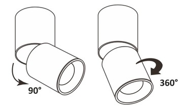 Глазок подвижный накладной NIXA ASTRA LED GU10 черный