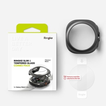 Тонкий чехол Ringke из закаленного стекла для Samsung Galaxy Watch Ultra (