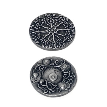 НАБОР КУЛЬТИСТОВ ИЗ 3 МЕТАЛЛИЧЕСКИХ МОНЕТ РПГ