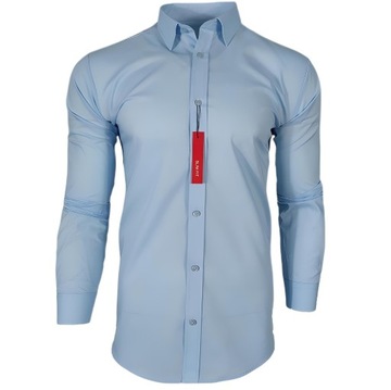 Mirmatex Błękitna Koszula męska SLIM FIT r. XL