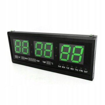 Elektroniczny zegar ścienny LED 48 x 19 x 4 cm