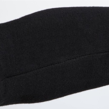 Długie skórzane czarne damskie rękawiczki mitenki