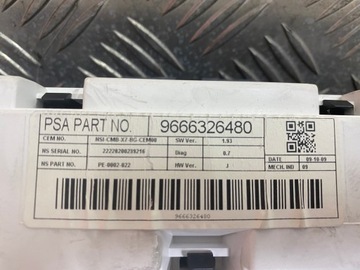 CITROEN C5 III 2.0 HDI PŘÍSTROJOVÁ DESKA BUDÍKY 9666326480