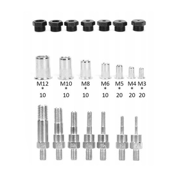 РУЧНОЙ заклепочник для заклепок-гаек М3-М12 НАБОР 110