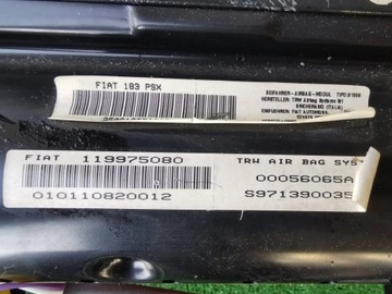 FIAT BARCHETTA ULOŽENÍ AIR NÁDRŽ SPOLUJEZDCE 119975080