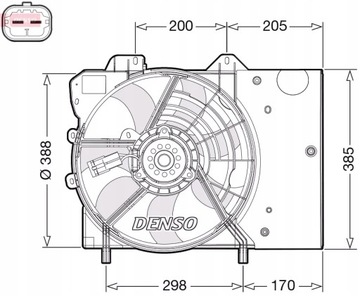 Вентилятор радіаторa (z корпуси) CITROEN C-ELYSEE, C3 III, DS3 DS DS 3